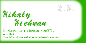 mihaly wichman business card